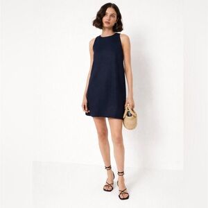 Tuckernuck Navy Linen Pauline Dress XS